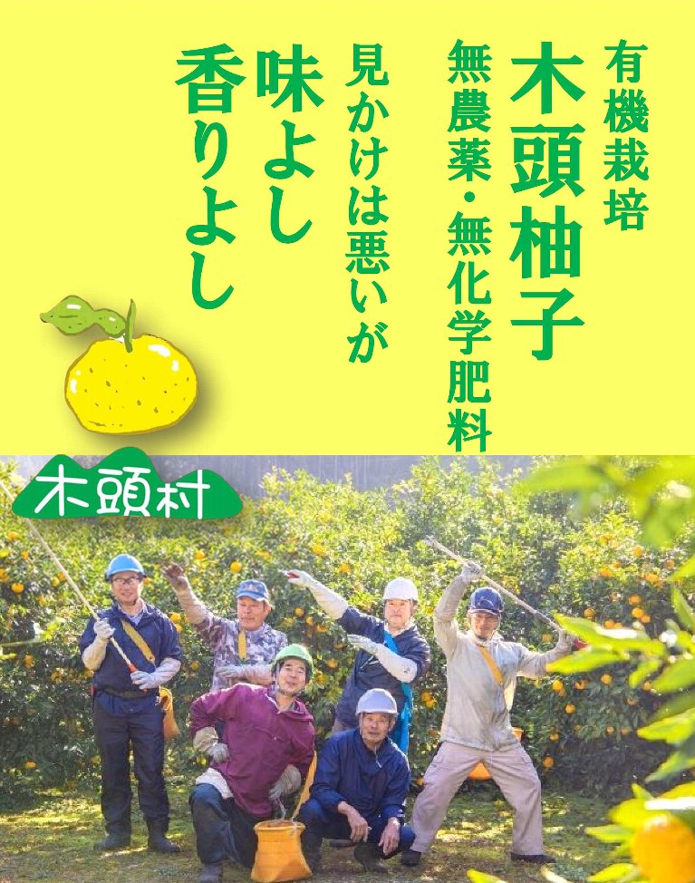 グリーンコープ 産直市場 / ×きとうむら 有機栽培 木頭柚子 無農薬 無